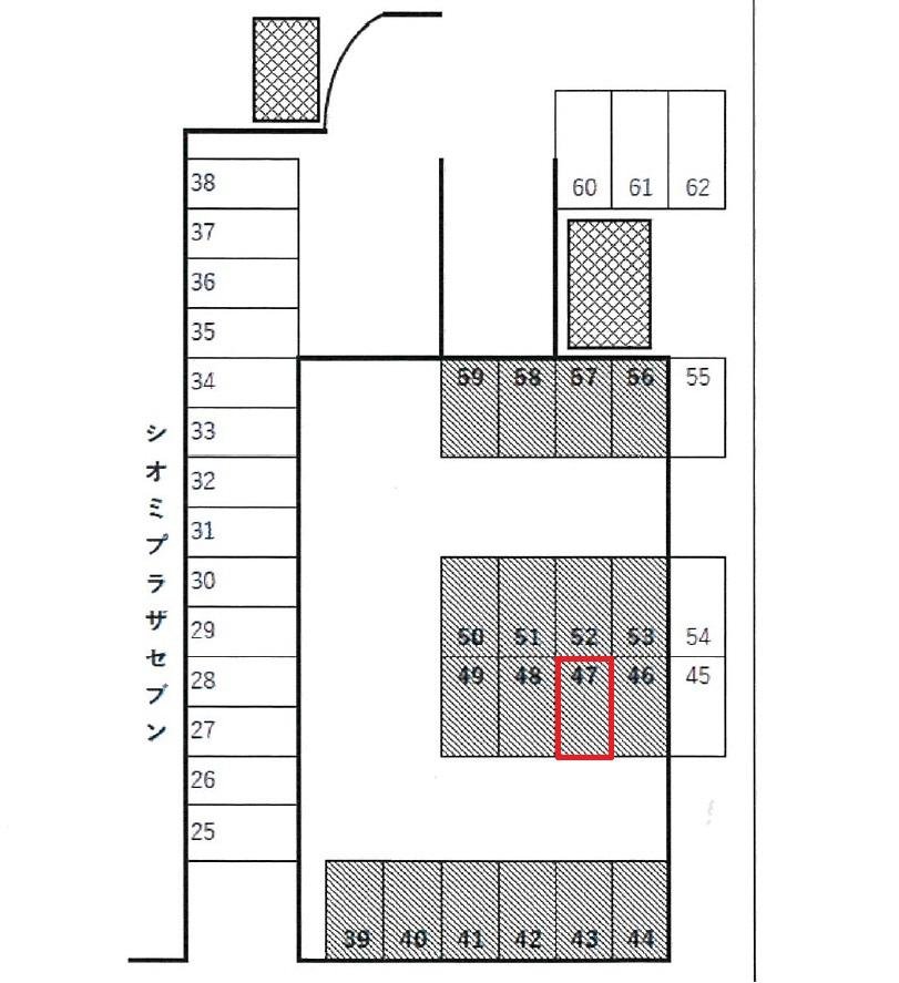 シオミプラザ セブン 屋根付き駐車場 平面図
